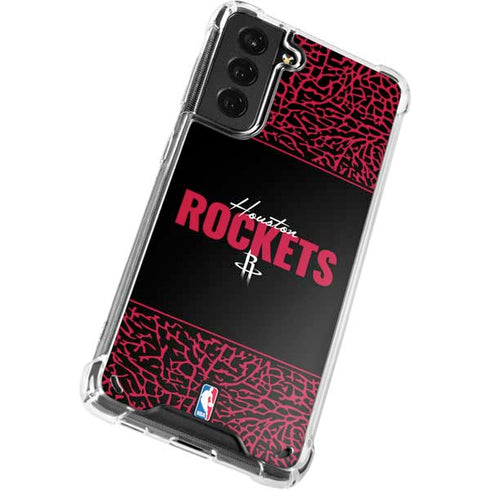 NBA Houston Rockets Elephant Print Galaxy S21 Plus 5G Clear Case