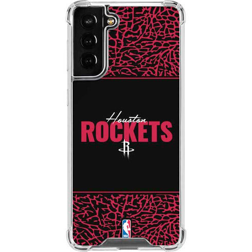 NBA Houston Rockets Elephant Print Galaxy S22 Plus Clear Case