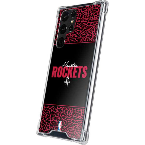 NBA Houston Rockets Elephant Print Galaxy S22 Ultra Clear Case