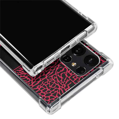 NBA Houston Rockets Elephant Print Galaxy S22 Ultra Clear Case