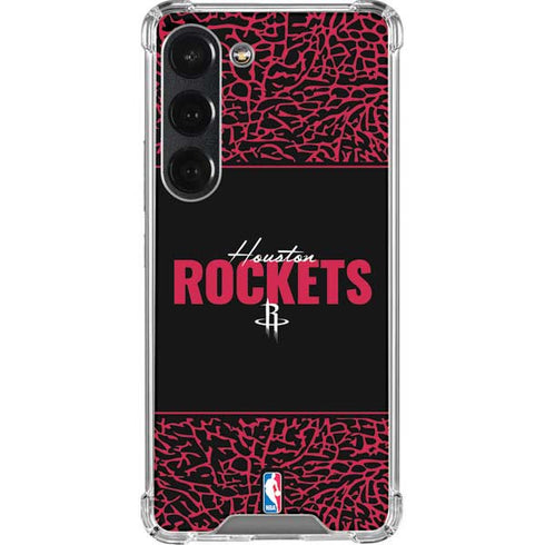 NBA Houston Rockets Elephant Print Galaxy S23 Clear Case
