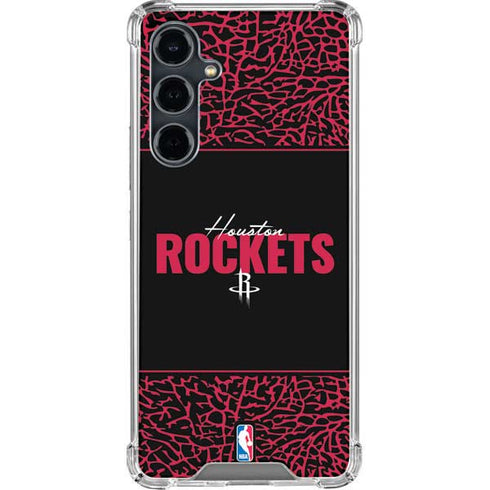NBA Houston Rockets Elephant Print Galaxy S23 FE Clear Case