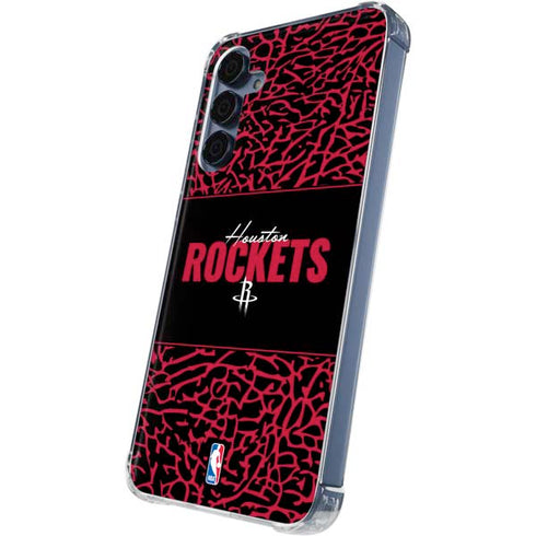 NBA Houston Rockets Elephant Print Galaxy S24 Clear Case