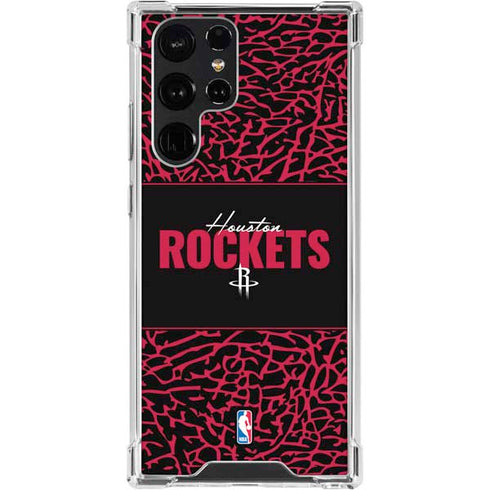 NBA Houston Rockets Elephant Print Galaxy S24 Ultra Clear Case