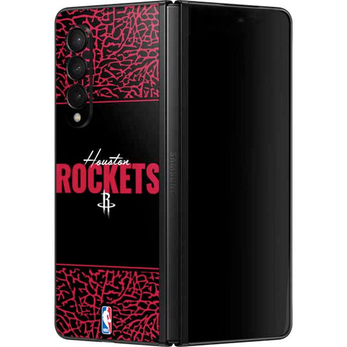 NBA Houston Rockets Elephant Print Galaxy Z Fold3 5G Skin