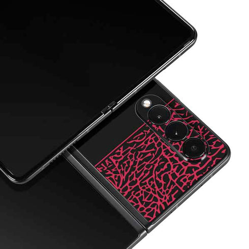 NBA Houston Rockets Elephant Print Galaxy Z Fold3 5G Skin