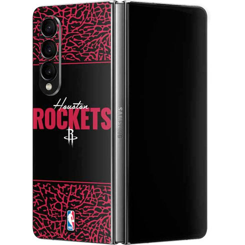 NBA Houston Rockets Elephant Print Galaxy Z Fold4 5G Skin