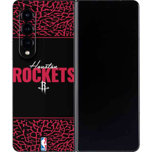 NBA Houston Rockets Elephant Print Galaxy Z Fold4 5G Skin