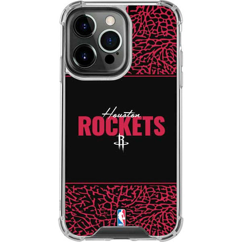 NBA Houston Rockets Elephant Print iPhone 15 Pro Clear Case
