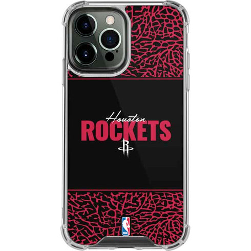 NBA Houston Rockets Elephant Print iPhone 14 Pro Max Clear Case