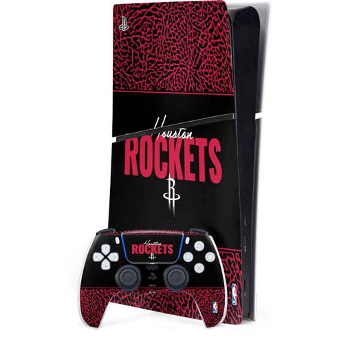 NBA Houston Rockets Elephant Print PS5 Slim Digital Edition Bundle Skin