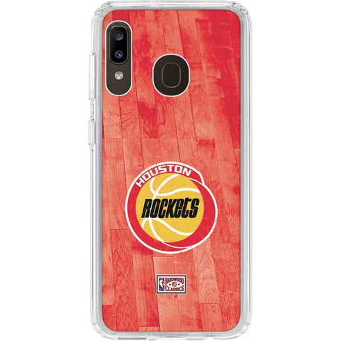 NBA Houston Rockets Hardwood Classics Galaxy A20 Clear Case