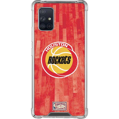 NBA Houston Rockets Hardwood Classics Galaxy A71 5G Clear Case
