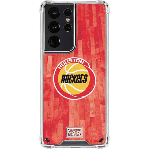 NBA Houston Rockets Hardwood Classics Galaxy S21 Ultra 5G Clear Case