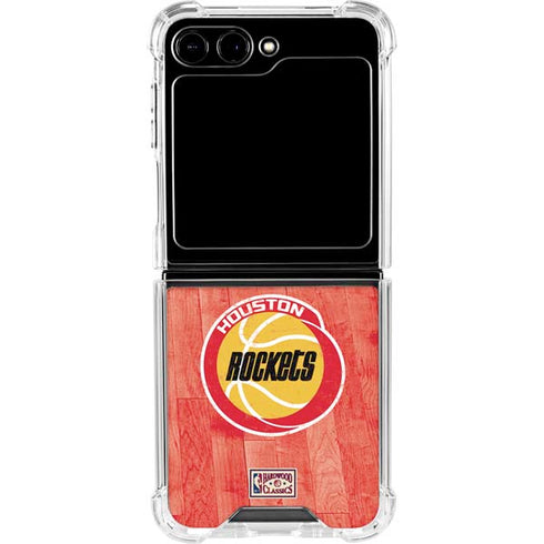 NBA Houston Rockets Hardwood Classics Galaxy Z Flip5 5G Clear Case