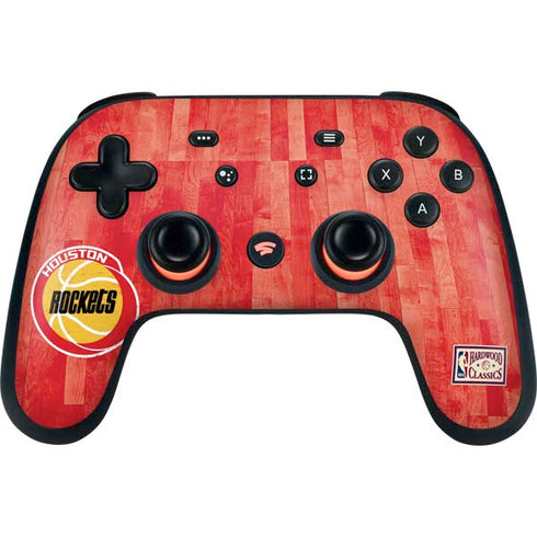 NBA Houston Rockets Hardwood Classics Google Stadia Controller Skin