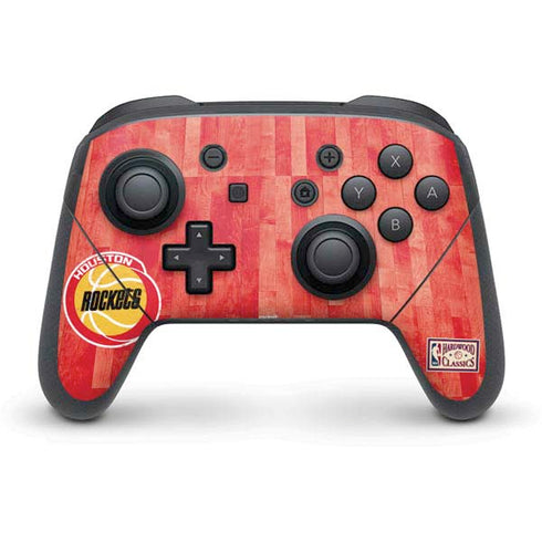 NBA Houston Rockets Hardwood Classics Nintendo Switch Pro Controller Skin