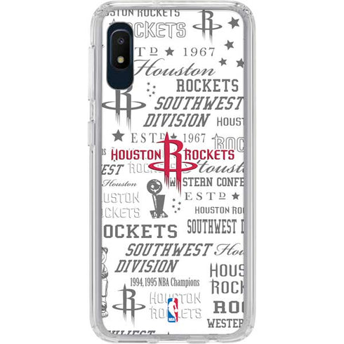 NBA Houston Rockets Historic Blast Galaxy A10e Clear Case