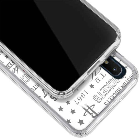NBA Houston Rockets Historic Blast Galaxy A10e Clear Case