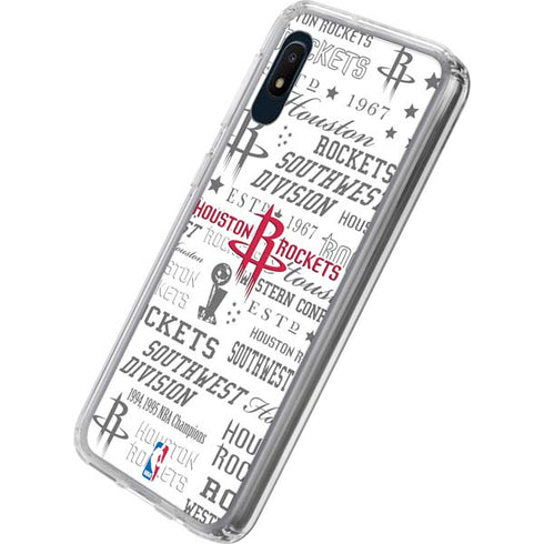 NBA Houston Rockets Historic Blast Galaxy A10e Clear Case