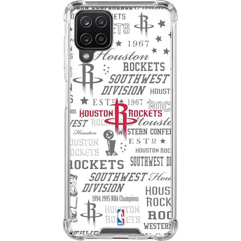 NBA Houston Rockets Historic Blast Galaxy A12 Clear Case