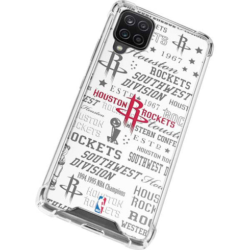 NBA Houston Rockets Historic Blast Galaxy A12 Clear Case