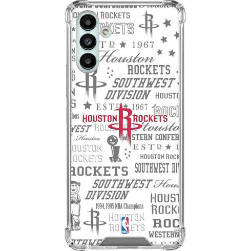 NBA Houston Rockets Historic Blast Galaxy A13 5G Clear Case
