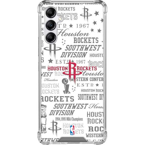 NBA Houston Rockets Historic Blast Galaxy A14 5G Clear Case