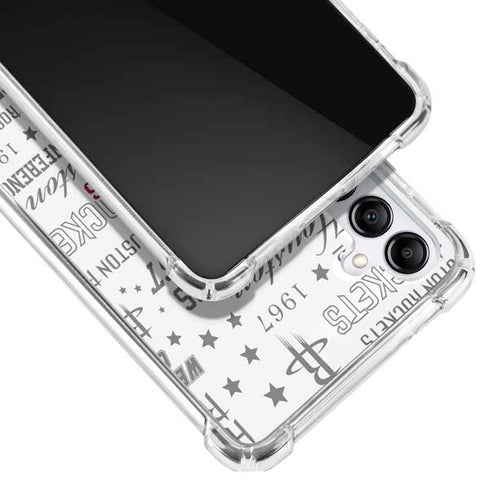 NBA Houston Rockets Historic Blast Galaxy A14 5G Clear Case