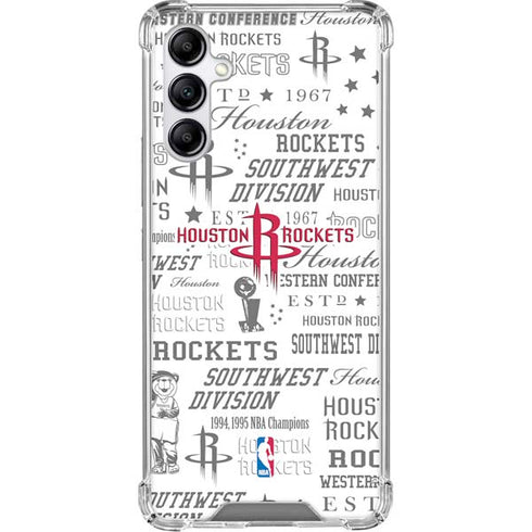 NBA Houston Rockets Historic Blast Galaxy A15 5G Clear Case