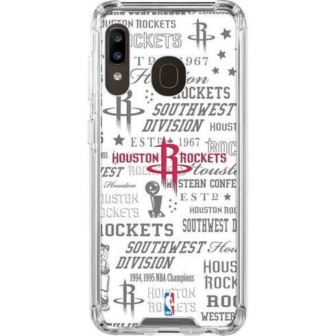 NBA Houston Rockets Historic Blast Galaxy A30 Clear Case