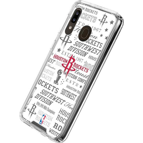 NBA Houston Rockets Historic Blast Galaxy A30 Clear Case