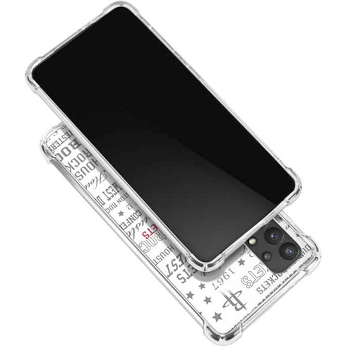 NBA Houston Rockets Historic Blast Galaxy A32 5G Clear Case
