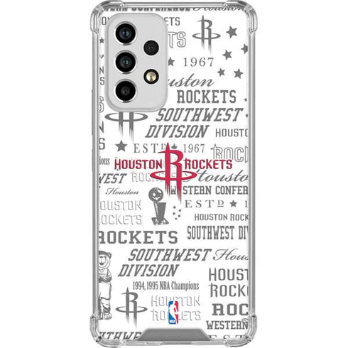 NBA Houston Rockets Historic Blast Galaxy A33 5G Clear Case