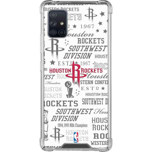 NBA Houston Rockets Historic Blast Galaxy A51 5G Clear Case