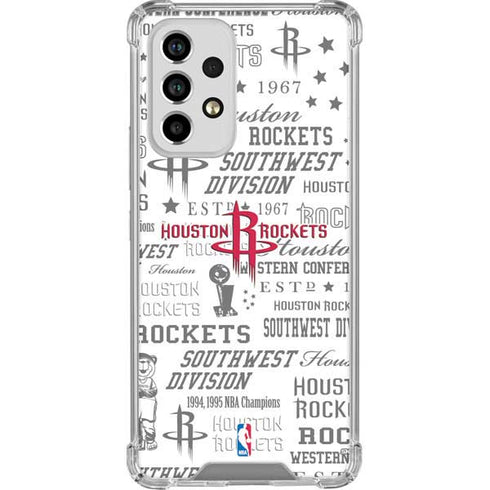 NBA Houston Rockets Historic Blast Galaxy A53 5G Clear Case