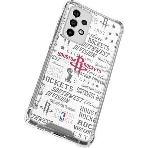 NBA Houston Rockets Historic Blast Galaxy A53 5G Clear Case