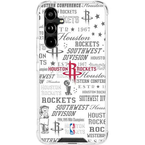NBA Houston Rockets Historic Blast Galaxy A54 5G Clear Case