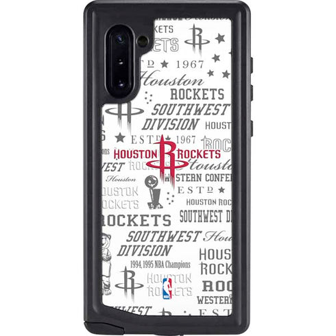 NBA Houston Rockets Historic Blast Galaxy Note 10 Waterproof Case