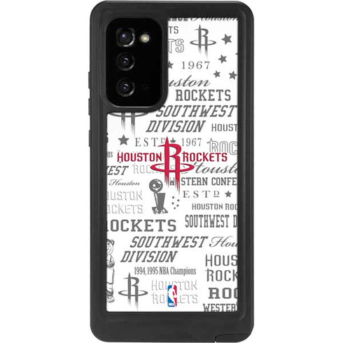 NBA Houston Rockets Historic Blast Galaxy Note20 5G Waterproof Case