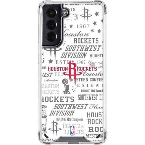 NBA Houston Rockets Historic Blast Galaxy S21 5G Clear Case