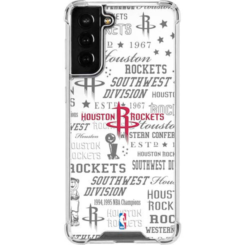 NBA Houston Rockets Historic Blast Galaxy S21 FE Clear Case