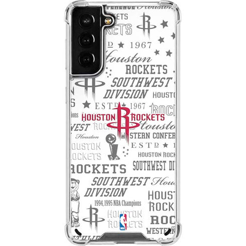 NBA Houston Rockets Historic Blast Galaxy S21 Plus 5G Clear Case