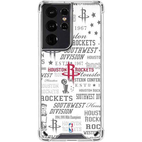 NBA Houston Rockets Historic Blast Galaxy S21 Ultra 5G Clear Case