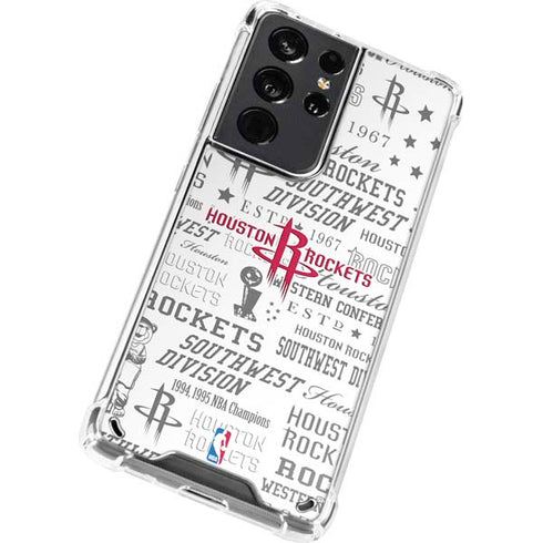 NBA Houston Rockets Historic Blast Galaxy S21 Ultra 5G Clear Case
