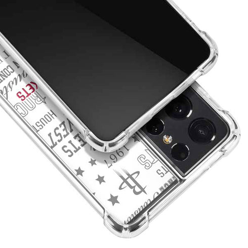 NBA Houston Rockets Historic Blast Galaxy S21 Ultra 5G Clear Case