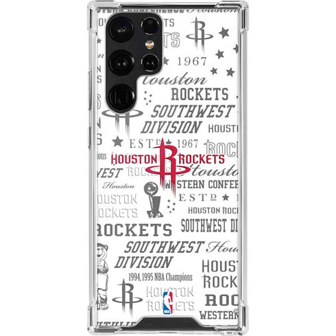 NBA Houston Rockets Historic Blast Galaxy S22 Ultra Clear Case