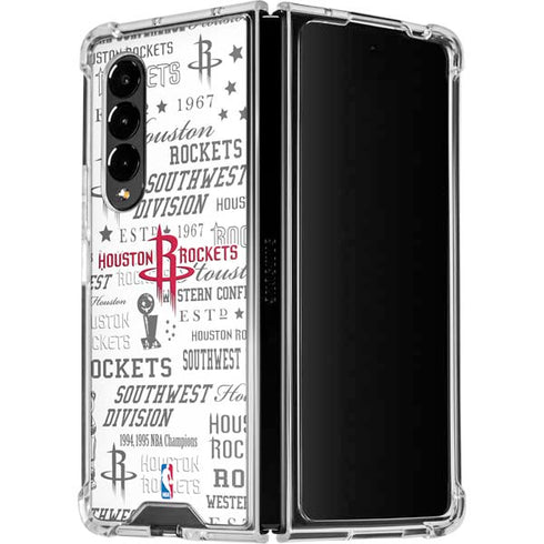 NBA Houston Rockets Historic Blast Galaxy Z Fold4 5G Clear Case