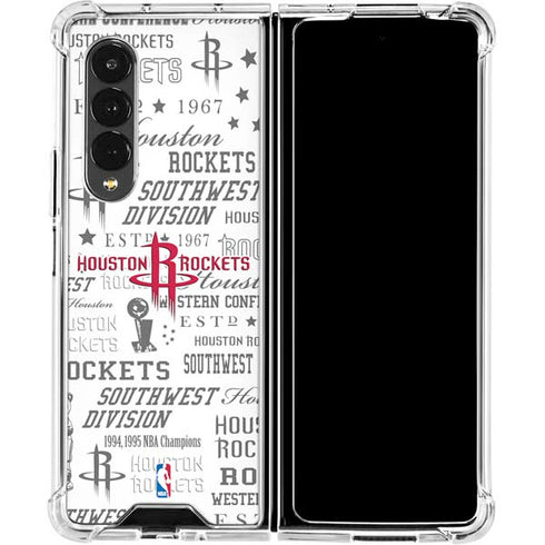 NBA Houston Rockets Historic Blast Galaxy Z Fold4 5G Clear Case