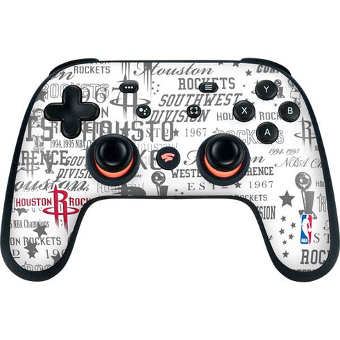 NBA Houston Rockets Historic Blast Google Stadia Controller Skin